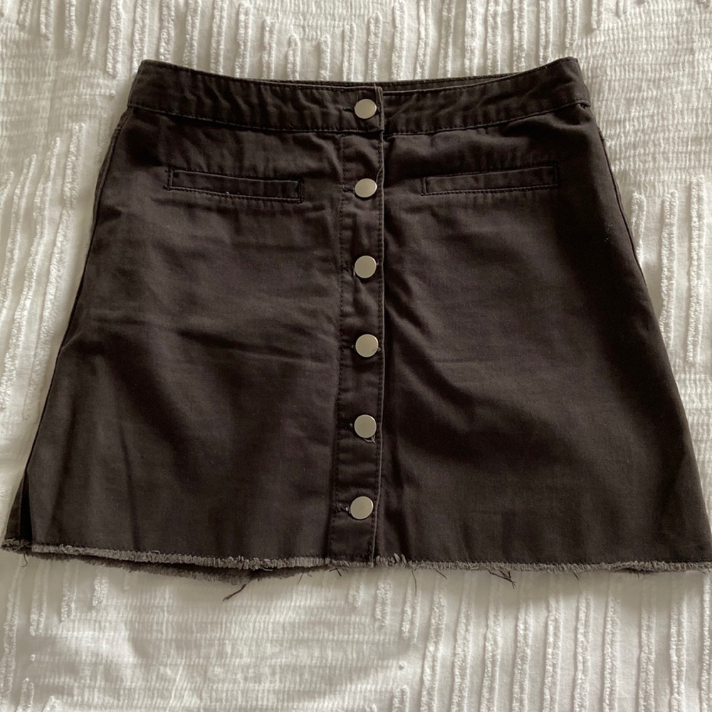 Button down mini skirt